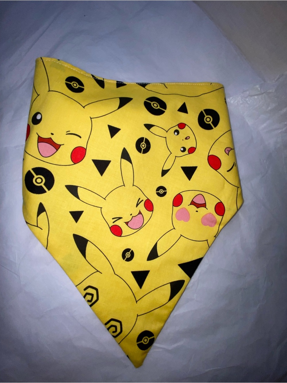 HandmadePikachu Bandana Bib - Cute Pokémon Print for m-L dog